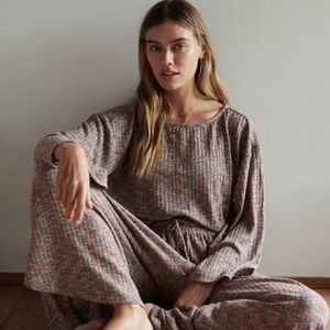 Daily Practice By Anthropologie Space-Dyed Flouncy Pullover NWT size S